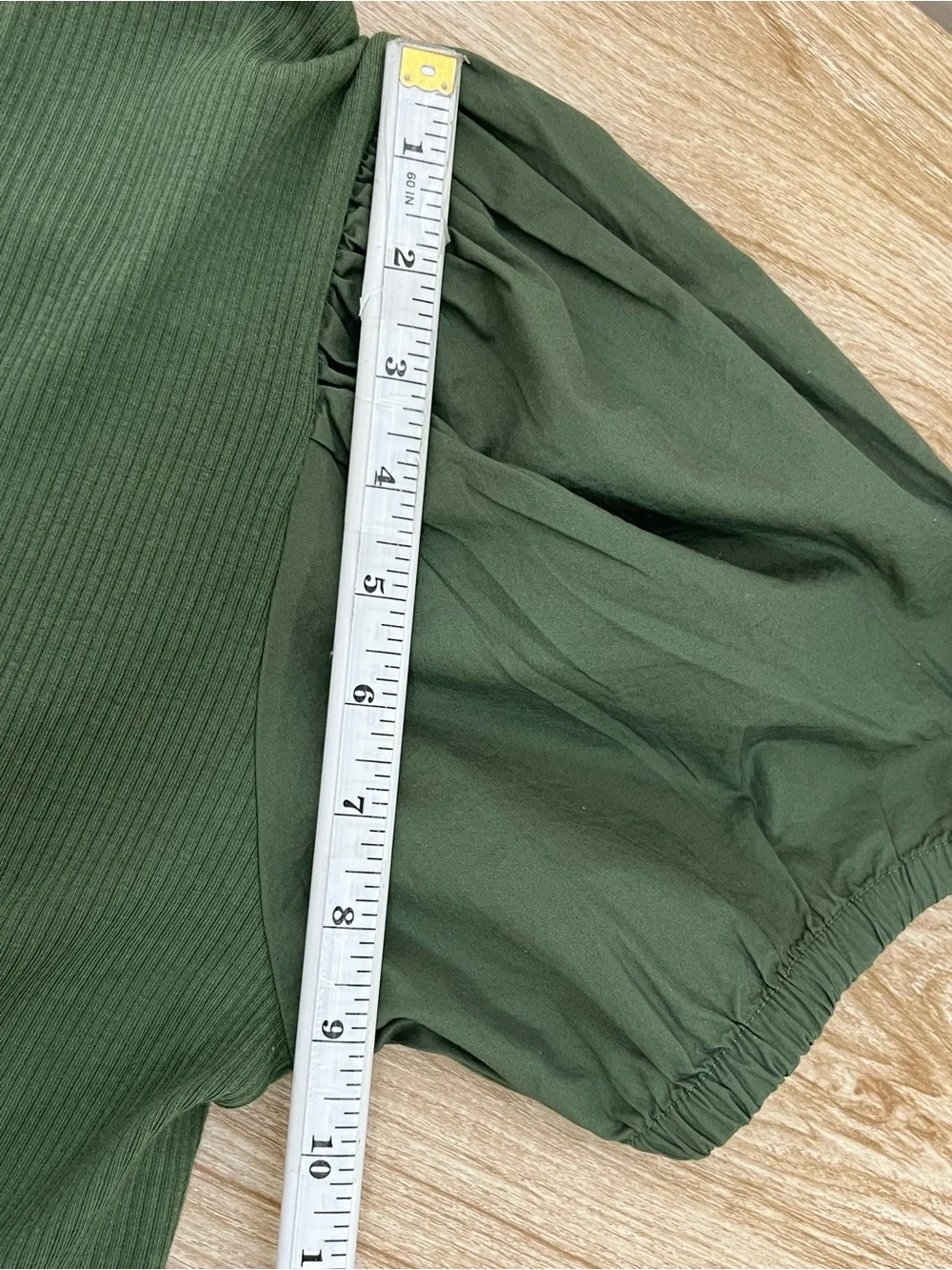 J.Crew Women’s Size L US Puff Sleeve Knit Mixy Mini Dress Olive Green
